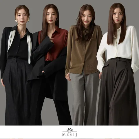 메시제이 크링클 셔츠 블라우스 4종