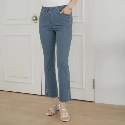 엄마옷 마담4060 여름팬츠스타부츠컷데님-QPN2404062-