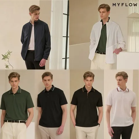 [마이플로우] 남성 점퍼 PK티셔츠 세트 5종