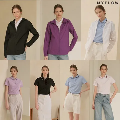 [마이플로우] 여성 점퍼 PK티셔츠 세트 5종