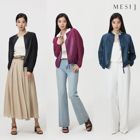 메시제이 faux 레더 재킷