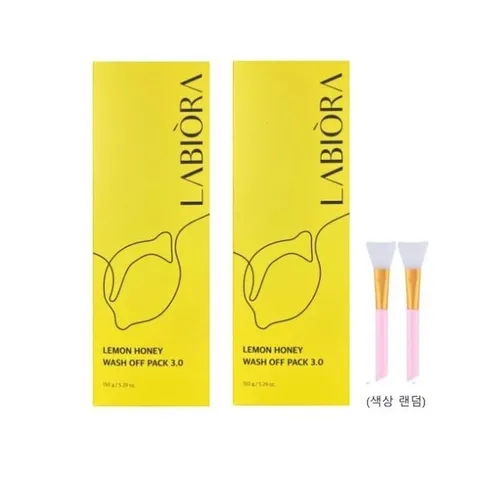 [라비오라] 배종옥 레몬꿀팩 3.0   시즌3 레몬허니 워시오프팩 150g * 2개 + 스파출러 2개(색상랜덤)