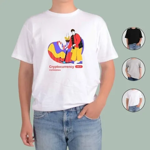 애쉬오트밀 반팔티 비즈니스 가상화폐 비트코인 (WFG2QQ6)