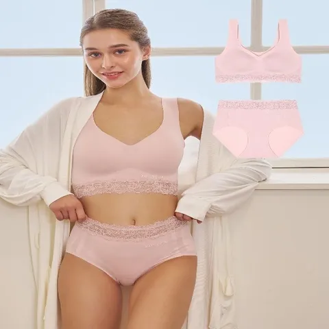 상콤플렉스 여성 퍼펙트 터치 컬렉션 브라팬티 (핑크)