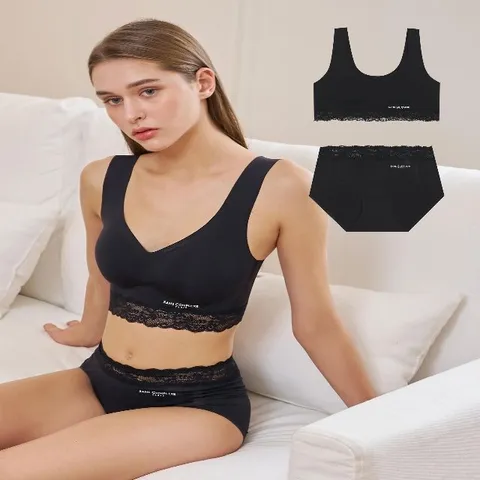 상콤플렉스 여성 퍼펙트 터치 컬렉션 브라팬티 (블랙)