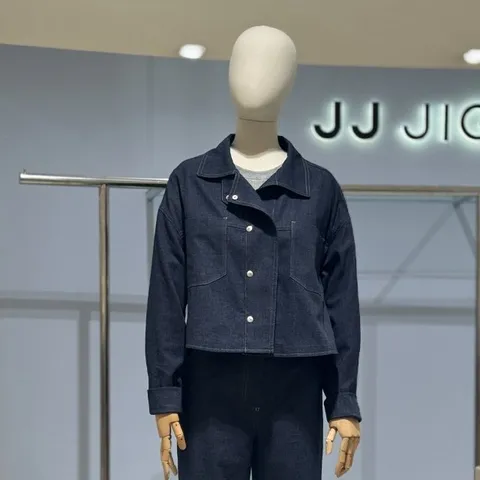 [AK수원점] [JJ지고트] 린넨 하이넥 칼라 크롭 재킷GS4A0JKR32
