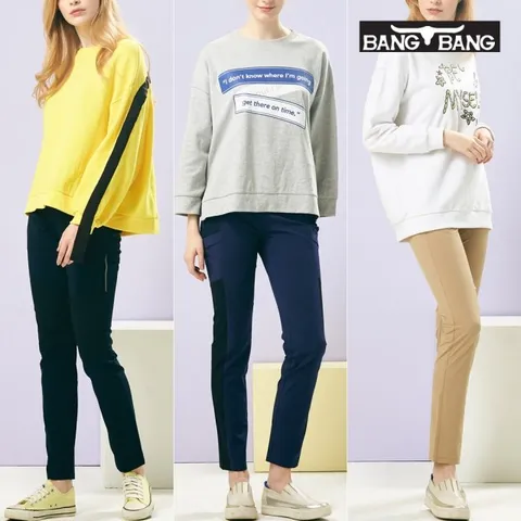 [뱅뱅] 여성 사이드 밴딩 스판 팬츠 3종 (택1)
