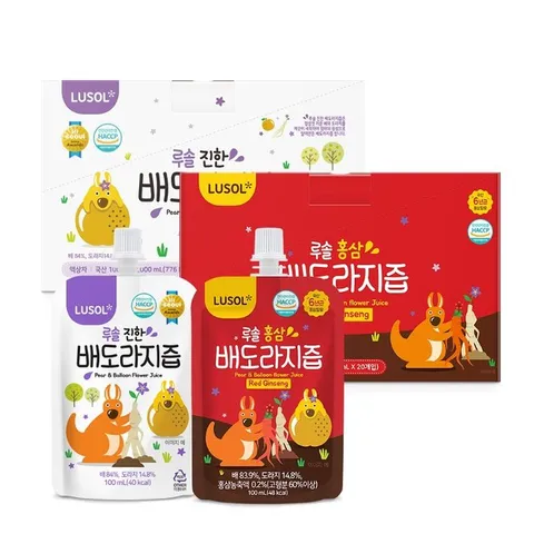[루솔] 진한 배도라지즙 20포+홍삼 배도라지즙 20포 선물세트