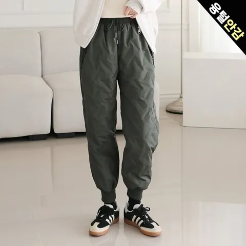 [올리비에스클로젯] 융털 밴딩 패딩 조거팬츠_O2512PT116D