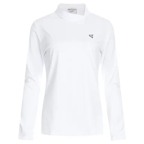 NO.227 하프넥 여성 골프웨어 긴팔 티셔츠 LB-WSH-227-화이트