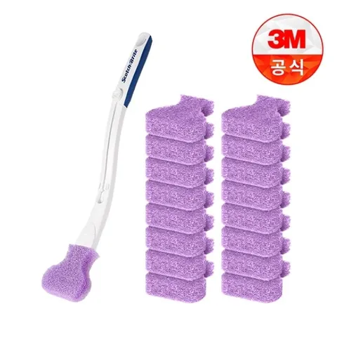 [3M]변기청소 베이킹소다 크린스틱 핸들+리필 17입