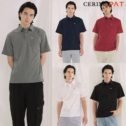 [CERINI by PAT] 남성 포켓 반팔 카라 티셔츠5종 세트 25m