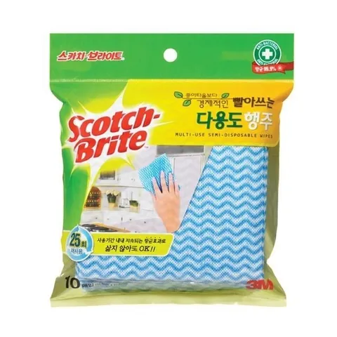 고품질 빨아쓰는 다용도 행주 10매입 3M 10매입 주방용품파는곳 (WB7FFCA)