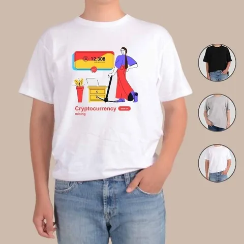 애쉬오트밀 반팔티 비트코인 가상화폐 비즈니스 (WFG2QQ8)