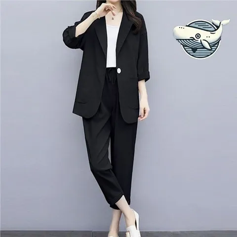 편안한 세미정장 자켓 팬츠 세트 스타일리시