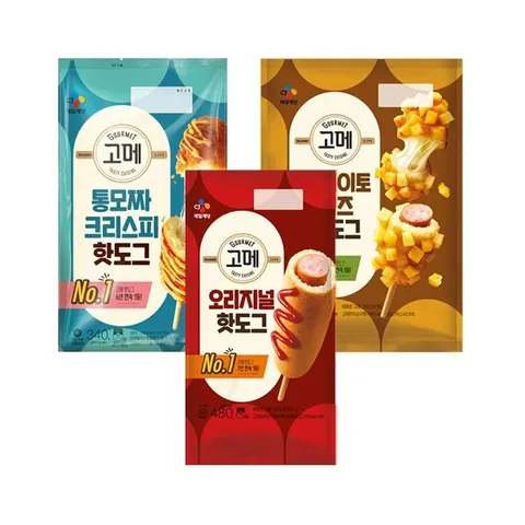 고메 핫도그 오리지널+통모짜+포테이토치즈