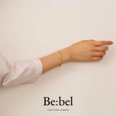 순금팔찌 11.25g(3돈 세돈) 24k 월계관 비벨