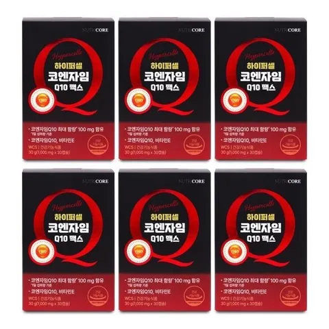 뉴트리코어 하이퍼셀 코엔자임Q10 맥스 1000mg x 30캡슐 X 6박스 I