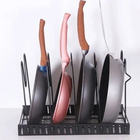 메탈 주방용 5단 후라이팬 정리대 효율적인 조리기구 (WFIKHUM)