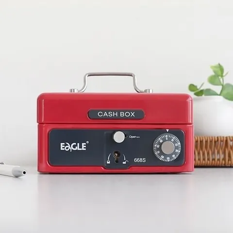 동전 지폐 통장 OTP 안전보관 개인금고 저금통 668S (WFGDZHM)