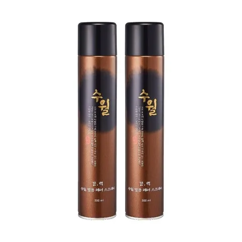 수월 헤어픽서 잔머리 앞머리 스타일 볼륨 강력 명품 헤어스프레이 300ml 2개
