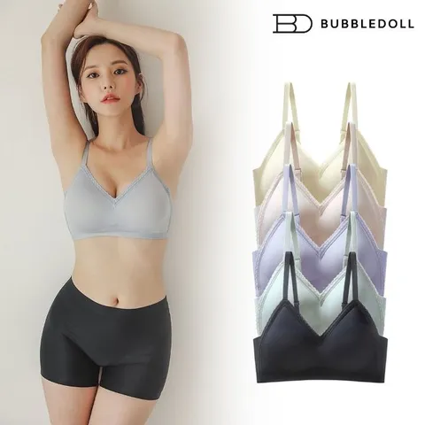 리스본 노와이어 누디브라 무봉제 볼륨업 브라 5colors