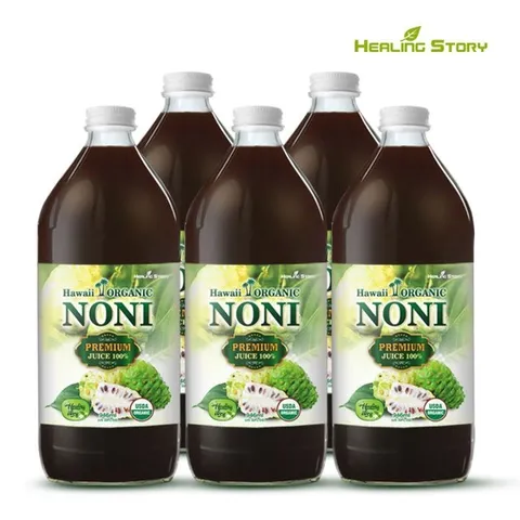 힐링스토리 하와이 유기농 노니원액 주스 946ml_5병
