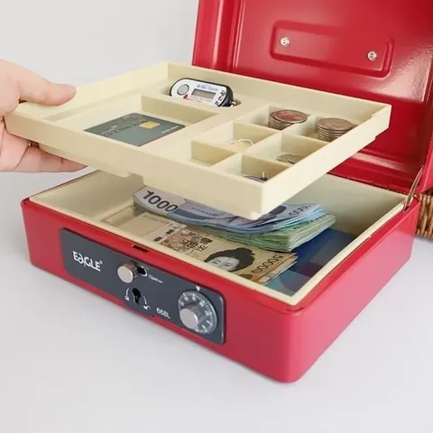 동전 지폐 통장 OTP 안전보관 개인금고 저금통 668L (WFGDZJC)