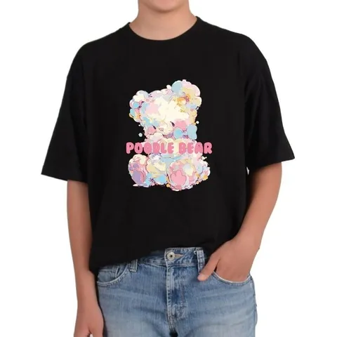 멜팅 푸들 반팔면티 커플티 색종이곰 남자면티 (WFI0PLN)