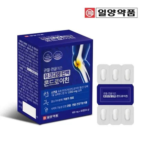 일양약품 관절 연골에존 뮤코다당 단백 콘드로이친 900mg 60정-관절건강 연골건강