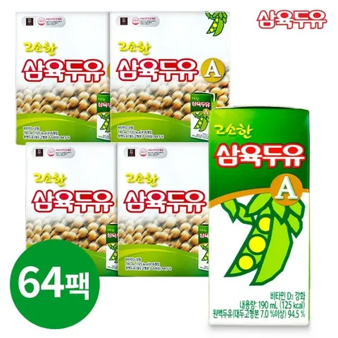 [삼육두유] 고소한 두유A 190ml x 64팩
