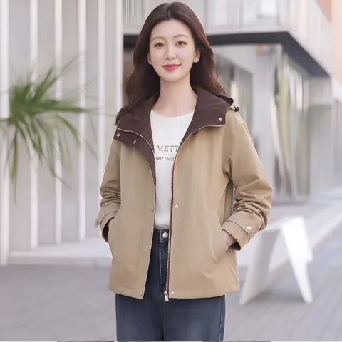 쉐바 베리티 후드배색 점퍼