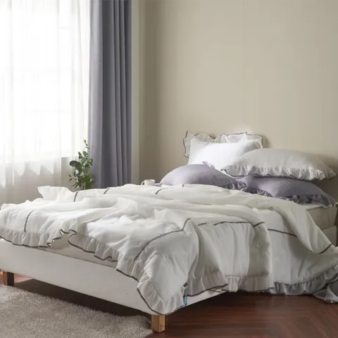 [르헤브] 슈가 스노우 리플 여름이불 패드세트 (Q/퀸)