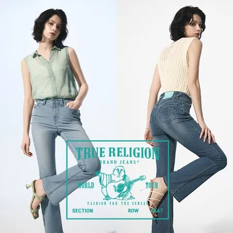 [프리미엄] 트루릴리전 25SS 최신상! 라이크라X쿨맥스 썸머 데님 팬츠 2종, 여성