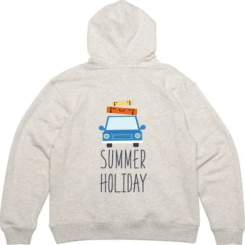 후드집업 뒷면 자동차여행 여름휴가 그림 프린팅 (WFGLR2V)