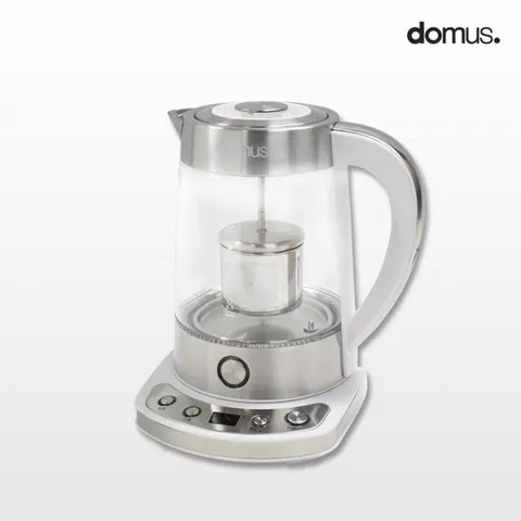 도무스 시아 유리 보온 전기포트 티포트 1.7L 전기주전자