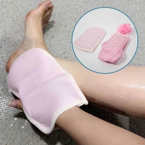 때 장갑 핑크 목욕 용품 타월 거품 각질제거 (WFHO1BN)