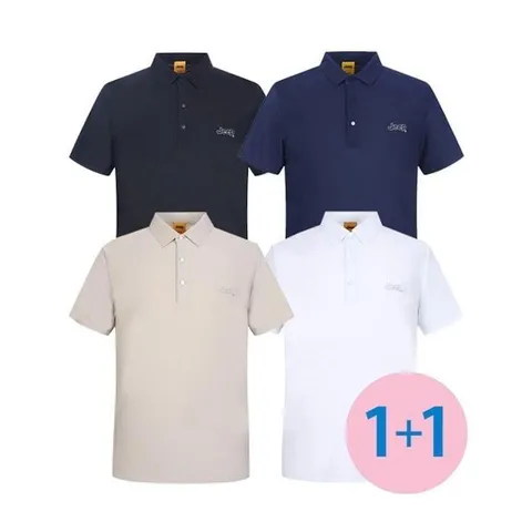 JEEP SPIRIT 쿨링 남성 폴로 반팔 카라티셔츠 2종세트