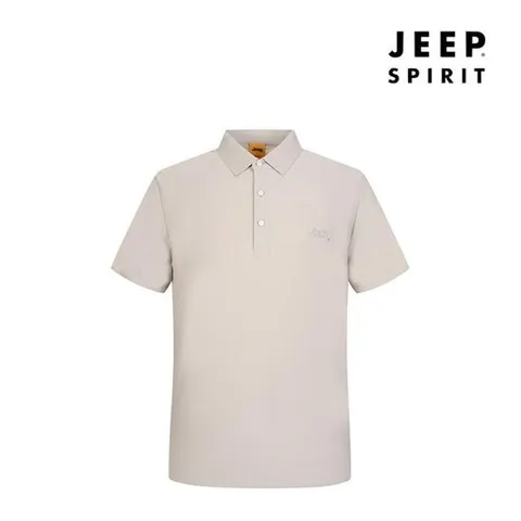 JEEP SPIRIT 쿨링 남성 폴로 반팔 카라티셔츠 베이지