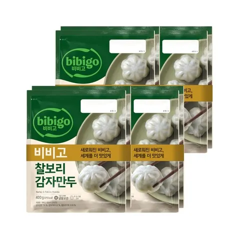 비비고 찰보리 감자만두 400g 2개입 x4개(총 8개)