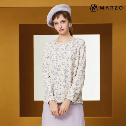 [마르조]라보떼블라우스 베이지플라워
