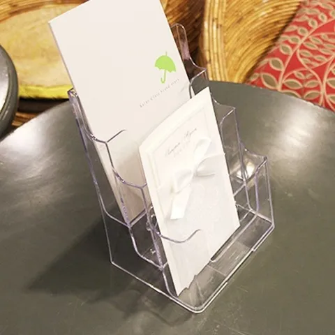 고품질 카탈로그 꽂이 A6(3단) 전시 홍보물 안내 거치대 전시회 (WB8D64C)