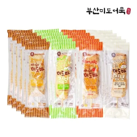 미도어묵 미도바 점보 4종 20팩 세트