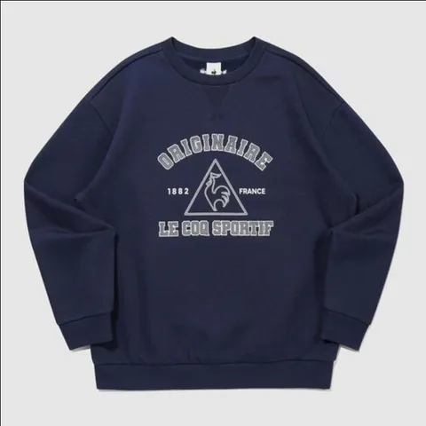 르꼬끄 QR423LFSO4 유니 헤리티지 기모 루즈핏 맨투맨 / DARK NAVY