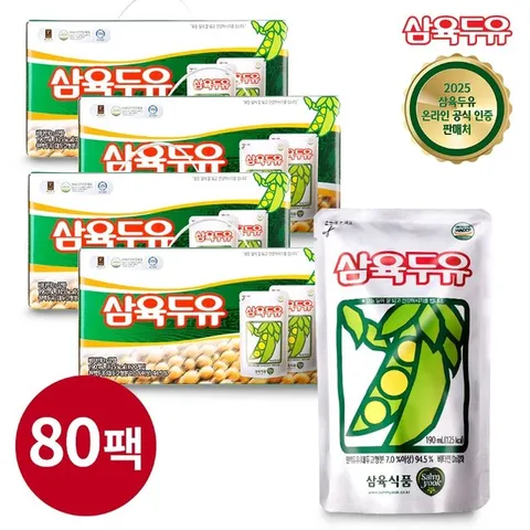 [삼육두유] 두유 파우치 190ml x 80팩