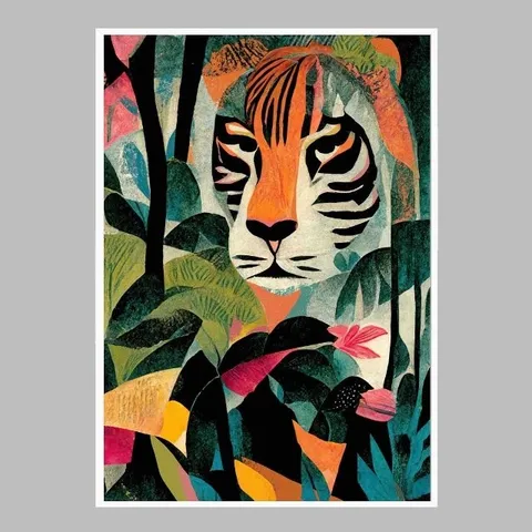 슬림 인테리어액자 Jungle Tiger A2사이즈 (WFG1MWF)