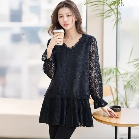 비비아체 티피 레이스 블라우스