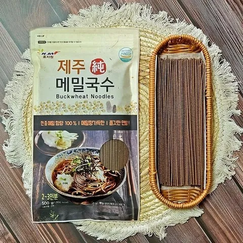 [효자원식품] 제주순메밀국수 3봉 국산 100 메밀면 냉소바 온메밀국수 비빔 막국수