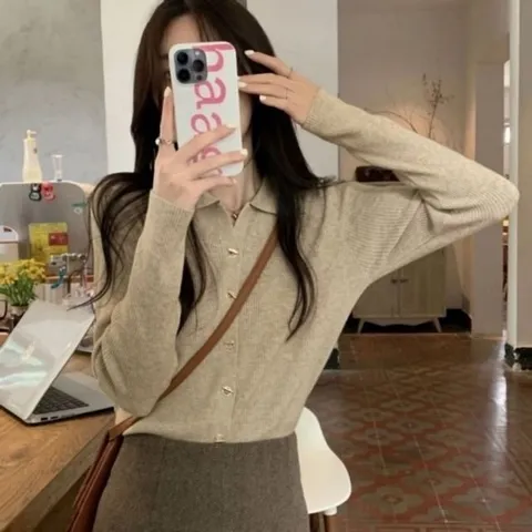 여성 캐시미어 캐주얼 가디건 골지 필수템 카디건 울