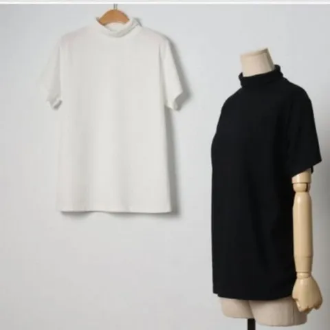 심플하이넥반팔티셔츠 빅사이즈여성쇼핑몰 추천 중년